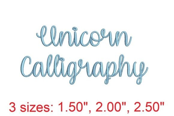 Download Unicorn Calligraphy Embroidery Font - Calligraphy Collection